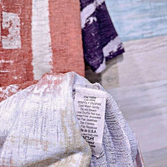 JESS & JANE Stretchy Knit Blouse Brown Multicolor Casual Womens Small - Picture 4 of 4